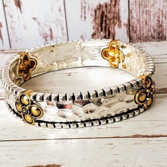 2-Tone Southwestern Boho Bracelet - Picture 2 of 4